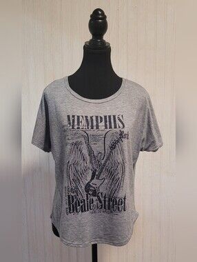 Vintage Memphis Beale Street Graphic Rhinestone Tee Sunshirt Size L